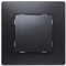 LEGRAND Pulsador 6A, Gama Niloé Monobloc, Mecanismo Completo con Marco, Negro, 396491