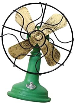 Hoement Vintage-standventilator Legerer Kunstharz Für Schlafzimmer Haushaltsventilator Dekorativer Tischventilator Aus Eisen Mit Antik-finish