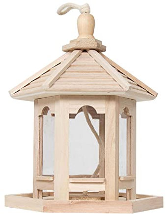 Maison d'oiseau Suspendue d'extérieur,Nourriture en Bois Finch Mangeoire à Oiseaux - Mangeoires à Oiseaux suspendues durables pour mésange, pic, mésange, sittelle Ulapithi