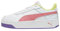 PUMA Sneaker Mädchen, Puma White Passionfruit Puma Silver, 38.5 EU