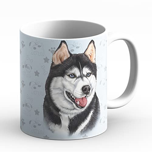 HUSKY Tasse A Café Ou Pour Le The. Tasses Avec Motif De Chien et Chat. Votre Animal Prefrere – Parfait Pour Les Amouraux de Animaux. Mug En Céramique.