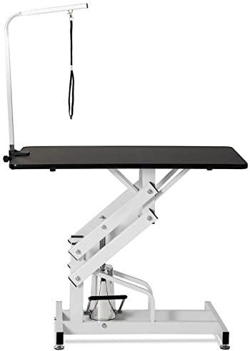 CASEGO Haustierpflegetisch Hydraulische Hubhöhe freie Einstellung Metallmaterial Starke Tragfähigkeit Hund Reinigungstisch (C)