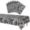 Juego de mantel y servilletas de fiesta de animales de safari de la selva, juego de vajilla de fiesta con estampado de cebra, decoración de mesa, mantel de plástico PVC y servilletas para niños,