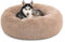 BEDSURE waschbar Flauschiges Hundebett - Ø 91 cm Donut Katzenbett für große Hunde, plüsch Hundebett rund Kuschelbett, Kamel