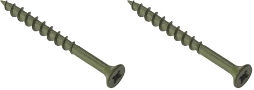 ForgeFix Countersunk Decking Screws | 4.5 x 50mm | Green | Box 200 (Pack of 2)