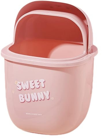 GOOHOCHY Niedlicher Cartoon Kaninchenförmiger Mülleimer Tischmüllbehälter Mini Schreibtischmülleimer Mit Deckel Für Büro Zuhause Küche Wohnzimmer Toilette Schlafzimmer Aufbewahrung Von Müll