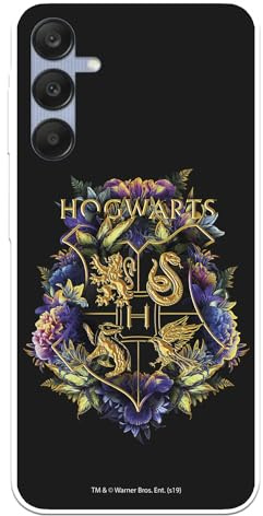 Schutzhülle kompatibel mit Samsung Galaxy A25 5G Offizielle Harry Potter Hogwarts Floral zum Schutz Ihres Handys, transparente Silikonhülle, flexibel, offiziell lizenziert von Harry Potter