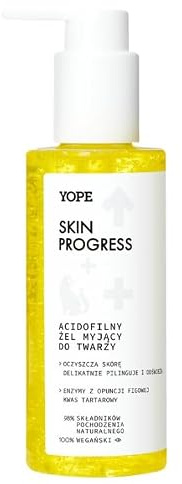 YOPE Gesichtsreinigungsgel | Tiefenreinigung | Peeling pflanzliche Enzyme und Säuren | Weicht und spendet Feuchtigkeit | Talgreguliert | Hat entzündungshemmende Eigenschaften | 98% Natürliche