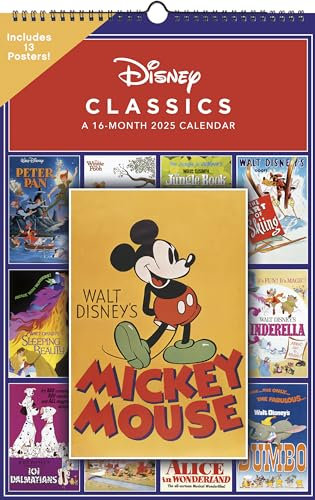 2025 Disney Classic Posters Oversized Poster Calendar
