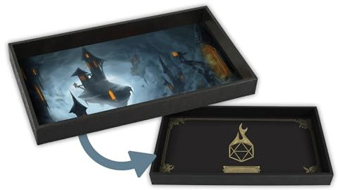 Forged Dice Co. Würfeltablett 35,6 cm – wendbare Würfelrollmatte – kompatibel mit Brettspielen und Tisch-RPGs wie Dungeons and Dragons Pathfinder Rollenspiele – Realm of Mist
