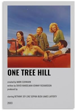 Poster aus den 90er-Jahren für Zimmer, ästhetisches Filmposter, Motiv: One Tree Hill, Leinwandposter, Wandkunst, Dekoration, Wohnzimmer, Schlafzimmer, Dekoration, Poster, 20 x 30 cm, ungerahmter Stil