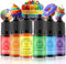 Wwtop Lebensmittelfarbe 6 Farben x12ml, Hochkonzentriert Lebensmittelfarbe Flüssig zum Backen, Lebensmittel Farben Food Coloring Set für Fondant, Christmas Kuchen, Macarons,Donuts,Kekse (Regenbogen)
