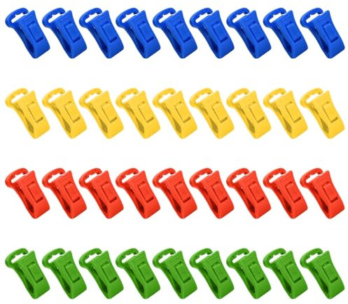 Pinces à Chaussettes pour Machine à Laver, 36 Pièces Mini Attache Chaussettes, Clips à Chaussettes avec Crochets de Suspension, Pinces sans Acier pour Chaussette sous-Vêtement Machine à Laver Séchoir
