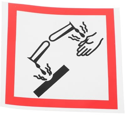 OSOLADY Corrosive Label Adhesive Vinyl Hazmat Placard Warning Signs for Safety Compliance in Chemical Storage Areas