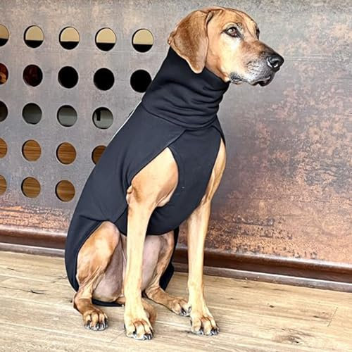 EDEL&SCHNELL Hundejacke reflektierend, Hundemantel mit Reißverschluss, Warmer Mantel für Hunde Größe 55-60, ideal für die Übergangszeit