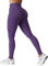 ZAAYO Damen Sport Leggings Nahtlose Scrunch Butt Leggings High Waist Booty Lifting Po Push Up Gym Sporthose Tiefes Violett Medium