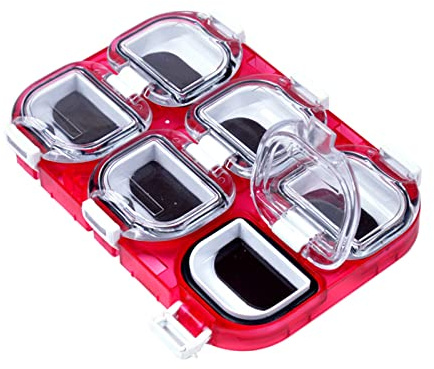 NIHENHAO 6 Compartments Magnetic Fishing Hooks Box Storage Case Fishing Tackle Storage Trays Hooks Waterproof Lure Box