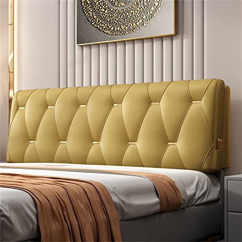 Kopfteil für King-Size-Bett, getuftet, gepolstert, mit weicher Polsterbank, Gelb, 160 cm