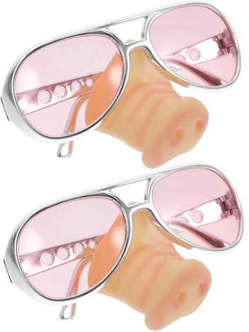 FOYTOKI 2stücke Lustige Partybrille Mit Schweinenase Cosplay Brille Partyzubehör Bruchsicher Für Tanz Und Party