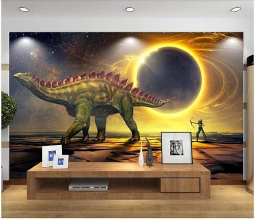 Planète Univers Des Dinosaures Papier Peint 3D Intissé Bureau Salon Canapé Chambre Fond Décoration Murale-430cm×300cm