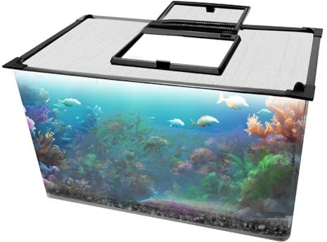 Luobannm Magnetischer Aquariumdeckel zum Selbermachen, Abdeckung für Aquarium, Anti-Sprung-Netz, zum Schutz der Fische Vor Dem Herausspringen Aus Dem Aquarium, Hellbraun