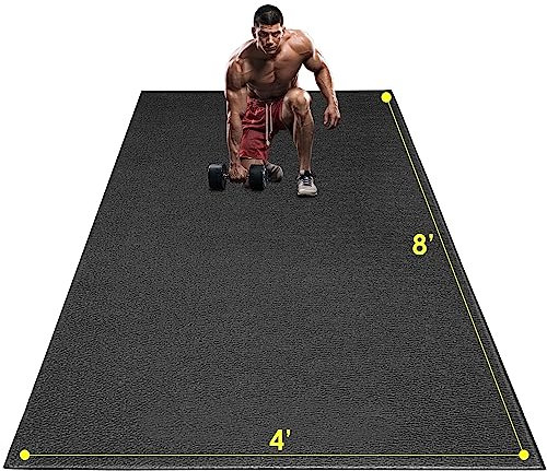 BesWin Yogamatte XXL, Große Sportmatte Fitnessmatte 244 cm x 122 cm x 6mm Dicke, Extra dicke Trainingsmatten Rutschfest, Hoher Dichte Ultra Haltbar PVC für Fitness, Pilates, Indoor/Outdoor Geeignet