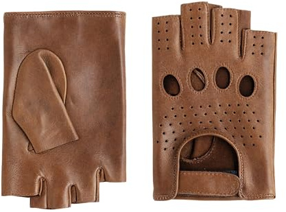 GLOVE STORY Herren-Fahrhandschuhe ohne Finger aus Lammleder Schwarz Ungefüttert | Bewegungsfreiheit & Schlanker Stil | Leichtes Accessoire für Taktile Präzision & Retro-Eleganz