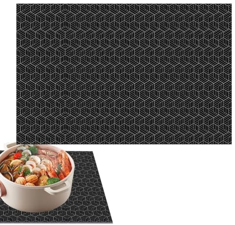 Abdeckung für Induktionsherd aus Silikon – feuerfeste Cooktop-Matte 30,7 x 20,5 Zoll | Oberflächenschutz aus rutschfester Faser für magnetische Ölsammler | Pranzraum-Bildschirm