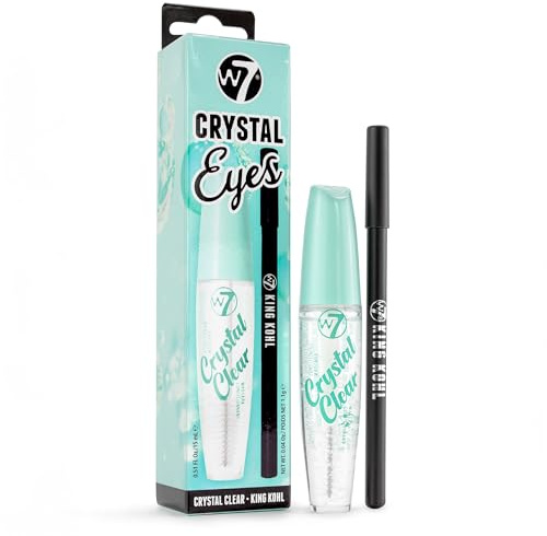 W7 Crystal Eyes Duo Set - Clear Mascara and Eyeliner Pencil | Eye Makeup Duo, Defines Lashes and Lines
