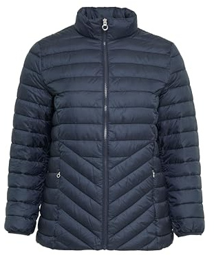 s.Oliver Curve Damen Steppjacke mit Stehkragen | Übergrößen 44-54 (DE/NL/SE/PL, Numerisch, 50, Regular, Regular, navy)
