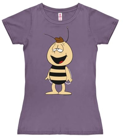 Logoshirt® Biene Maja Willi T-Shirt Damen | Offiziell lizenziertes Willi-Motiv, 100% Baumwolle, lustiges Cartoon T-Shirt, ideal für Biene Maja-Fans