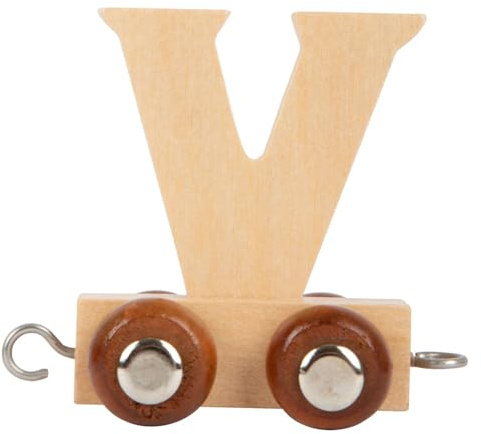 Small Foot Holzbuchstaben-Zug V - 12 Stück - Spielzeug