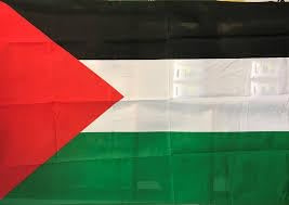 Bandiera palestinese XXL, rosso, bianco e verde, 145 cm x 90 cm