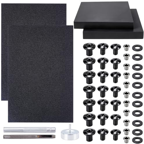 OLYCRAFT 259Pcs Holster Fabrication Kit DIY Holster Kit Included Thermoform Molding Foams EVA Foam Board Eyelet Findings Punch Cutter Tool Screws Washers for Making Knife Sheath Keel Guard