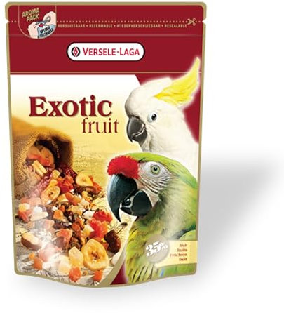 Versele-Laga Prestige Premium Mezcla de Frutas Exóticas para Loros | 600 g | Delicia para Loros con Semillas, Cereales y Frutas | Contiene Papaya, piña y albaricoques