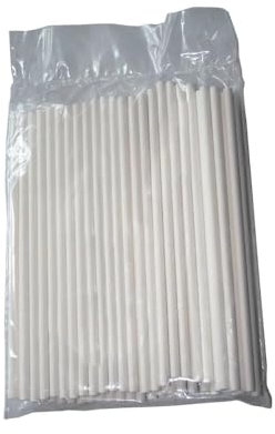 Silikomart | Easypop Set 50 Papierstäbchen, Farbe Weiß, Maße Ø3,8 h120 mm, Made in EU