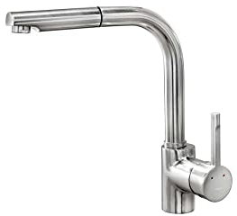 Grifo De Cocina Teka Monomando Ark 938I Color Inox Ref 23938120I Caño Alto Extraible