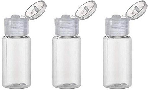 12 pcs 30 ml 28,3 gram sans BPA Plastique vide Transparent Flip Cap Bouteille Jar Pot récipient de fiole pour Émulsion Liquid Makeup Lotion émolliente Eau Comestic Gel douche échantillon