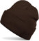styleBREAKER Unisex Beanie Strickmütze Einfarbig, Feinstrick Mütze doppelt gestrickt, warme Winter Strickbeanie 04024029, Farbe:Dunkelbraun
