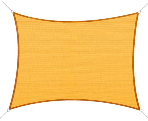 Outsunny - Toldo solar rectangular (6 x 4 m, HDPE, color amarillo