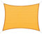Outsunny Tenda parasole in tela solare rettangolare, 6 x 4 m, HDPE, giallo