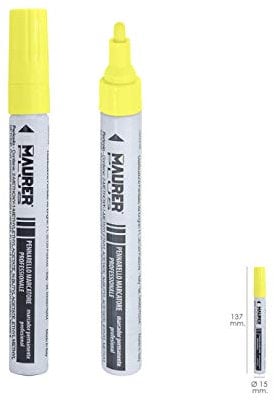 Maurer 2342615 Marqueur professionnel peinture permanente Jaune