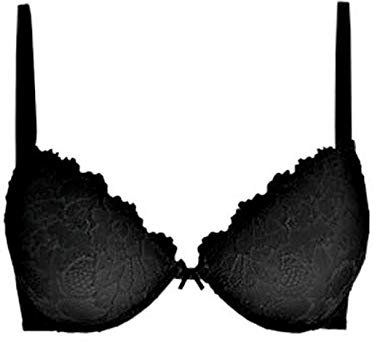 Cotonella Reggiseno Daniela Push UP in Coppa B. Preformato in Morbido Pizzo con Imbottitura al Gel. Linea Corsetteria in Pizzo Scopri Il Tuo Lato C. Colore Bianco (4 / L, Nero)