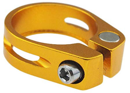 31,8 mm Legierung MTB BMX Fahrrad Sattelstütze Klemme Schnellspanner Mountain Road Fixed Gear Bike Sattelstütze Clip Klemme – Gold