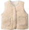Cicilin - Gilet imbottito per bambini, leggero, senza maniche Beige (pile. 120 cm