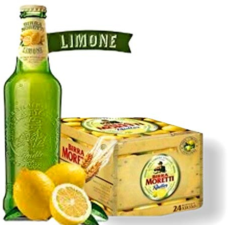 BIRRA MORETTI Sommer Radler Zitrone CL.33 X 24 Flaschen Bier 2% Alc. Cerveza