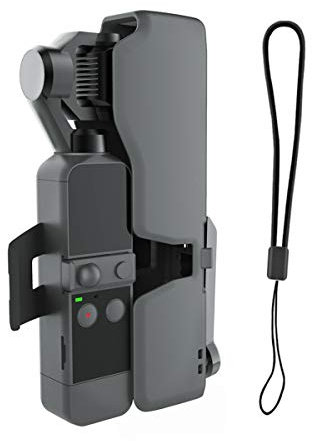 RCGEEK Schutzhülle kompatibel mit DJI Osmo Pocket 2 zusätzlichem Ersatz-TF-Kartenschlitz, tragbar, hart, OSMO Tragetasche, Aufbewahrungsbox Umhängeband, Kunststoff-Halter, Aufbewahrungshülle