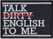 Lustiger Aufnäher Talk ENGLISH to me! Aufbügler Biker Patch USA Bügelbilder Sticker zum aufbügeln/annähen Motorradzubehör Applikation für alle Stoffe | 80x60mm