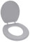 Ginsey 01590 Grey Round Toilet Seat, Gray