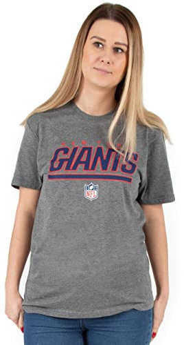 NFL New York Giants T-Shirt Womens Damen American Football Holzkohle Top